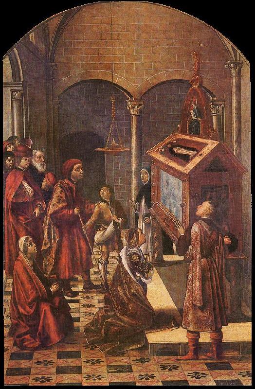 BERRUGUETE, Pedro The Tomb of Saint Peter Martyr oil painting image